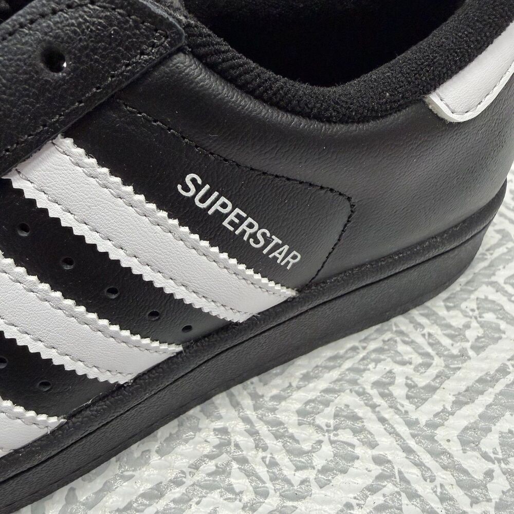 adidas Superstar II J Core Black Cloud White Kids Shoes Size 3.5Y JH9977 NIB - Picture 6 of 12